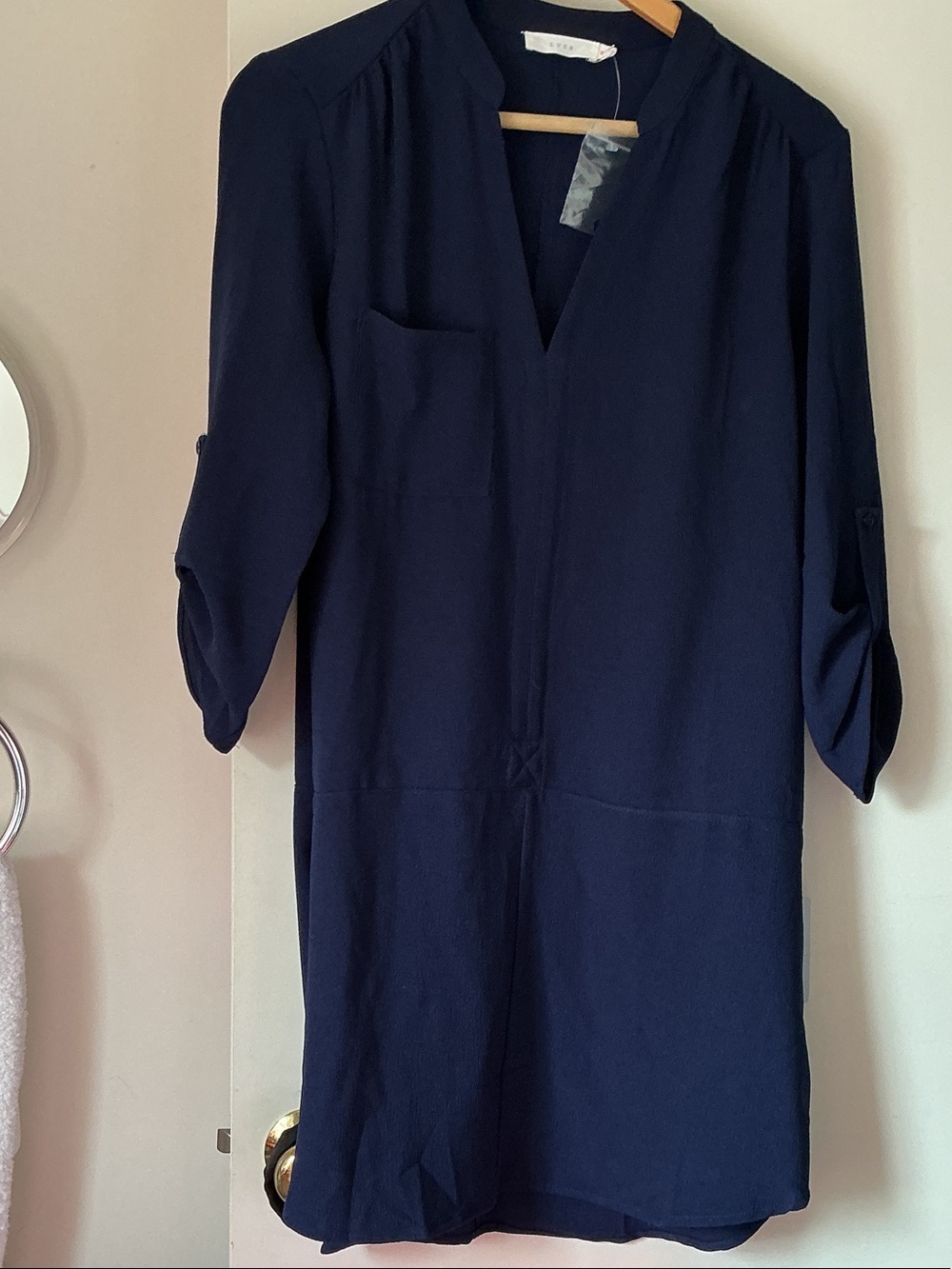 LUSH FROM NORSTROM Navy V-Neck Tunic Dress